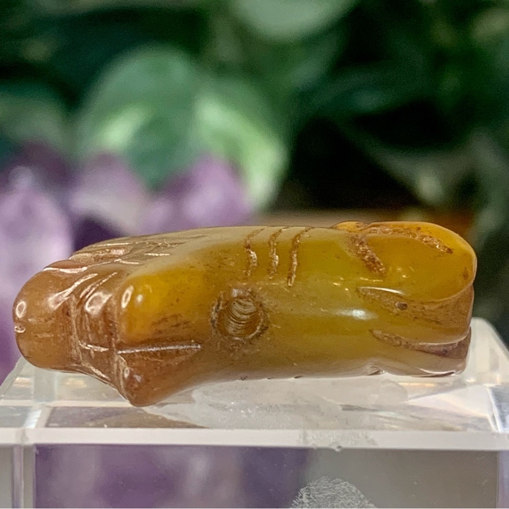 Hand Carved Jade Chinese Zodiac Tiger Drilled Animal Bead Stone Figurine 20th C. - Picture 11 of 15